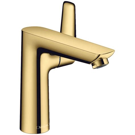 Hansgrohe Talis E Polished Gold Optic Basin Mixer Tap 150 With Pop Up Waste