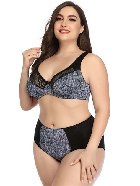 Plus Floral Lace Underwire Lingerie Set Artofit