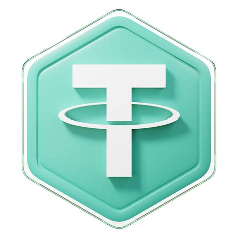 Tether USDT Badge Crypto Isolated On White Background Blockchain ...