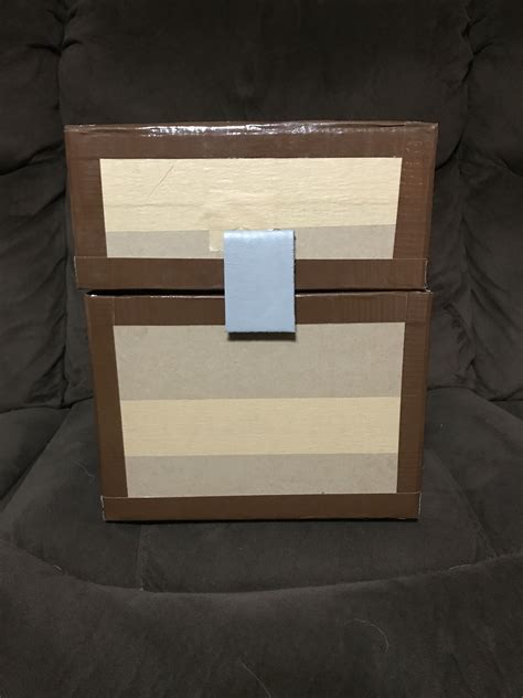 Diy Cardboard Minecraft Chest Do It Yourself