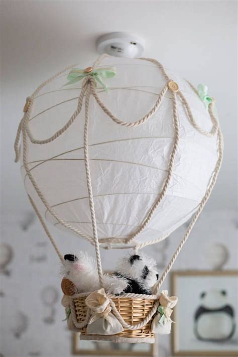 Customized Nursery Hot Airballoon Ceiling Lamp Shade Etsy Canada Baby Room Inspiration Baby