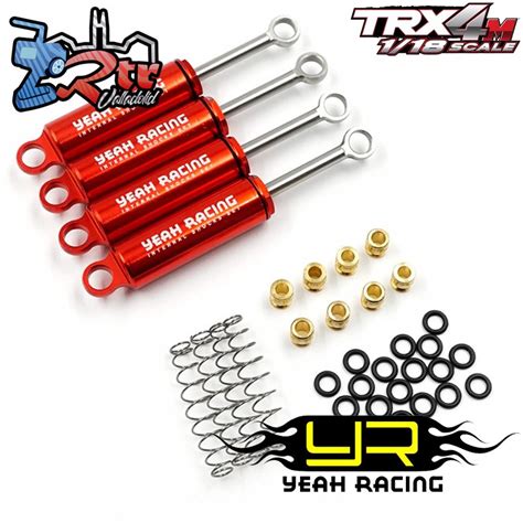 Amortiguadores De Aluminio De Mm Para Traxxas Trx M Rojo