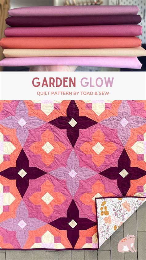 New Garden Glow Quilt Toad Sew Fat Quarter Friendly Quilt Pattern