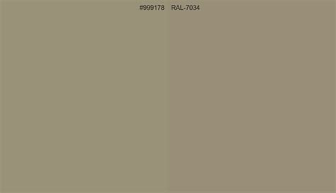 Hex 999178 To Ral Code Ral 7034 Conversion Chart Ral Classic