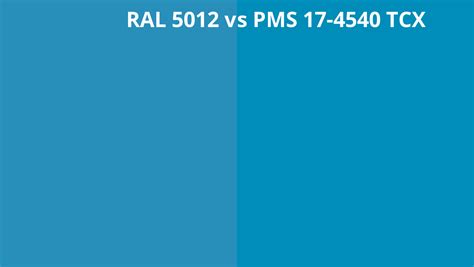 Ral 5012 Vs Pms 17 4540 Tcx Ral Colour Chart Uk
