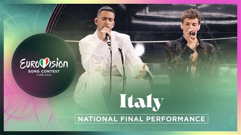 Eurovision 2022 Italy Mahmood Blanco Brividi