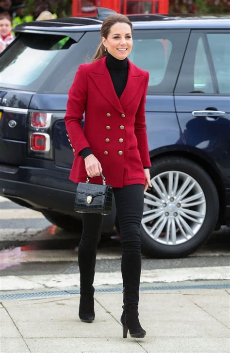 Kate Middleton Red Jacket May 2019 Popsugar Fashion