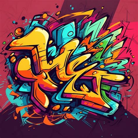 Premium AI Image | a colorful graffiti art with the word " the word ...