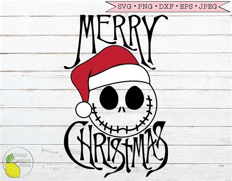 Nightmare Before Christmas Svg Jack Skellington Santa Hat Svg Dxf Png