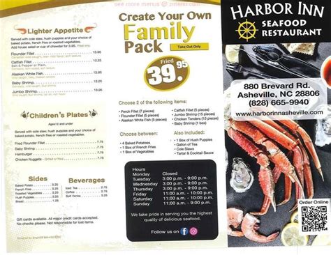 Online Menu Of Harbor Inn Seafood Asheville Restaurant Asheville