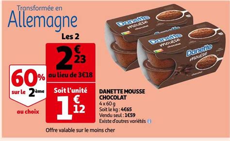 Promo Danette Mousse Chocolat Chez Auchan Icatalogue Fr