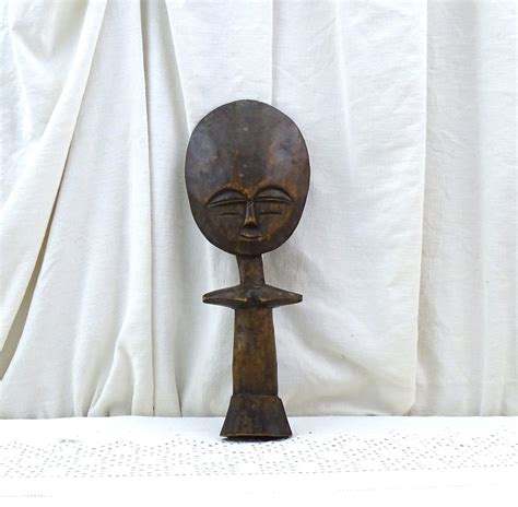 Vintage Wooden Ashanti Akuaba Fertility Doll From Africa Retro Tribal