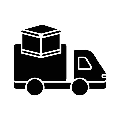 Delivery truck icon illustration with cargo box. suitable for delivery ...