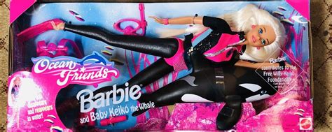 Mattel Ocean Friends Barbie Keiko Whale 1996 NRFB 15428 New In Box