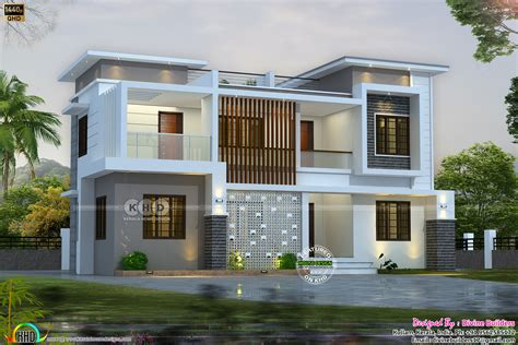 Beautiful modern flat roof house design - Kerala Home Design and Floor ...