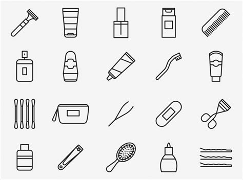 20 Toiletries Vector Icons