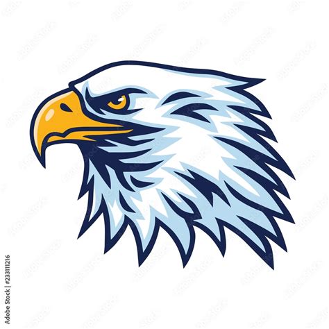 Eagle Logo Head Mascot Sports Team Vector Design Stock Vector Adobe Stock