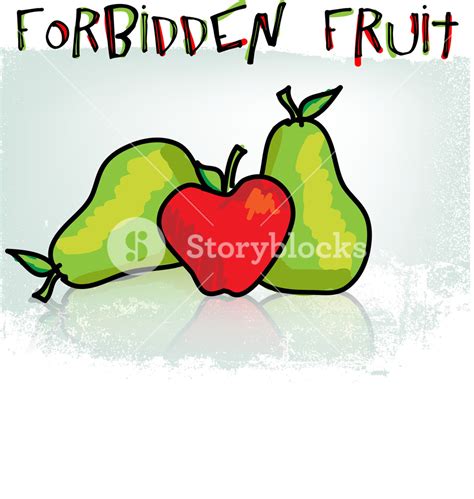 Forbidden Fruit Vector Illustration Royalty Free Stock Image Storyblocks