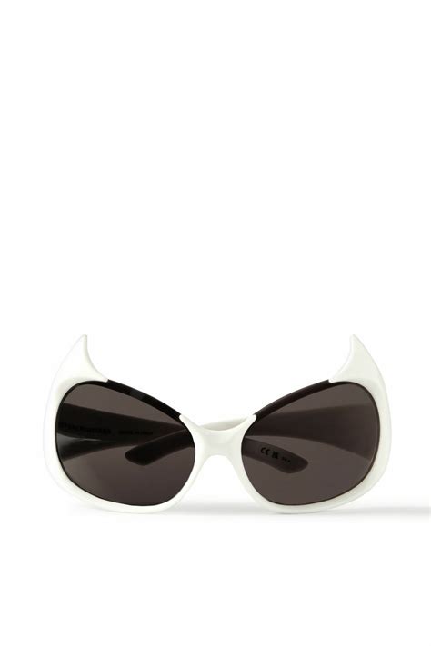 Balenciaga Gotham Oval Frame Acetate Sunglasses Balenciaga