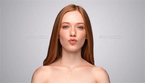 Ginger Female Model Pouting Lips Stock Photo By Kegfire PhotoDune