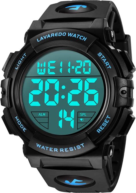 L Lavaredo Mens Digital Watch Sports Military Watches Waterproof Outdoor Chronograph