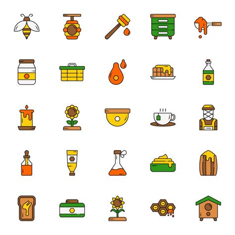 Colored Honey Icons