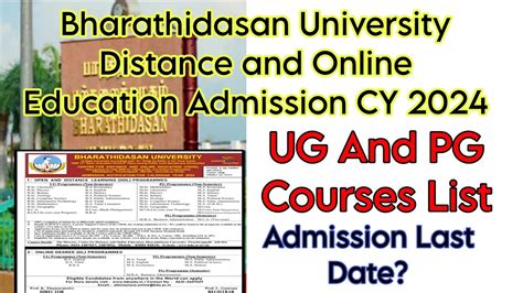 Bharathidasan University Distance And Online Education Cy