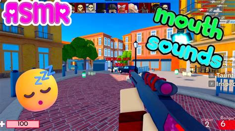 ASMR Roblox Arsenal Relaxing Fast And Slow Mouth Sounds YouTube