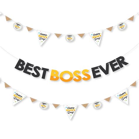 Big Dot Of Happiness Happy Bosss Day Best Boss Ever Letter Banner