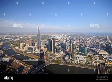 City centre bird’s eye aerial view from Observation Deck on Rialto ...