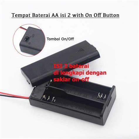 Jual Kotak Batre Tempat Baterai Tutup AA 2pcs Battery Holder