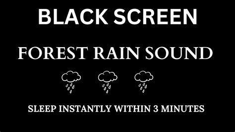 Forest Rain Sound Black Screen Sleep Instantly Within 3 Minutes