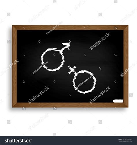 Sex Symbol Sign White Chalk Icon vector de stock libre de regalías Shutterstock