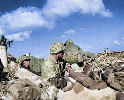 Haunting colorized pics of US Marines fighting one of WWII’s bloodiest ...