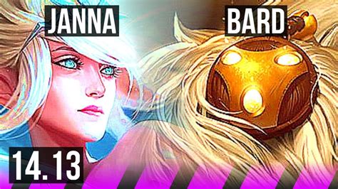 JANNA Jinx Vs BARD Jhin SUP 0 0 8 1400 Games NA Master 14