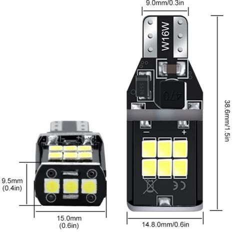 Светодиодная лампа T15 W16W 921 15 SMD 2835 Autoexpect 12V Белый (50232 ...