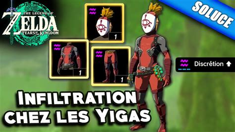 Infiltration chez les Yigas Tenue Yiga Quête Tenue Zelda Tears Of