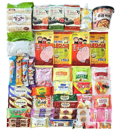 Korean and Japanese Snack Box (45 Count) - Assorted Chips, Cookies, and Treats for Kids ...