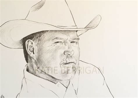 Cowboy Dan Pencil Drawing Attorney K Berrigan Art Kberriganart