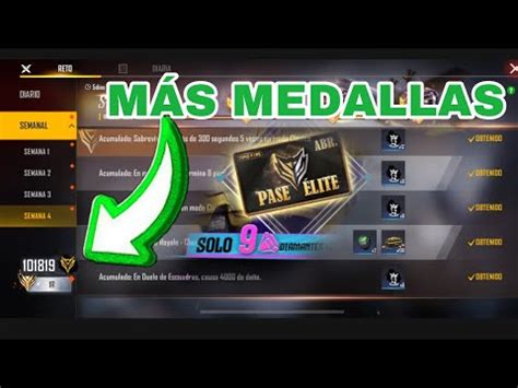 TRUCÓ COMO COMPLETAR todas LAS MEDALLAS del Pase Élite de Free Fire