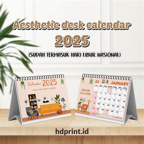 Jual KALENDER DUDUK AESTHETIC 2025 KALENDER MEJA 2025 KODE HM