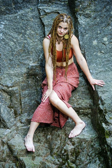 Premium Photo Beautiful Girl With Dreadlocks Dressed Hippie Styleposes Outdoors