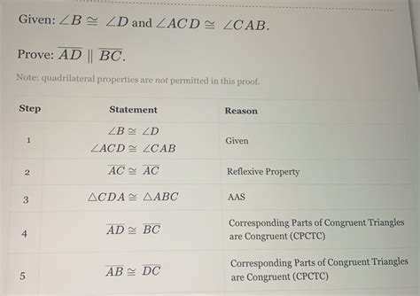 Solved Given B D And Acd Cab Prove Overline Adparallel