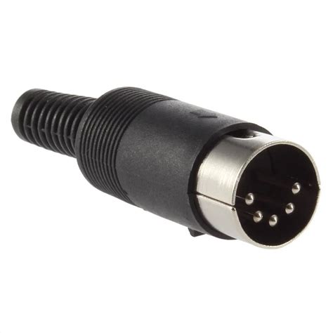 50pcslot Din Male Plug Jack Cable Connector 5 Pin With Plastic Handle Adapter Connectors