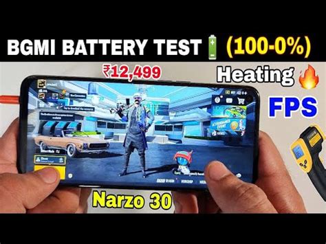 Realme Narzo 30 BGMI Pubg Test Gaming Review With FPS Meter Battery