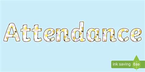 Attendance Display Lettering Teacher Made Twinkl