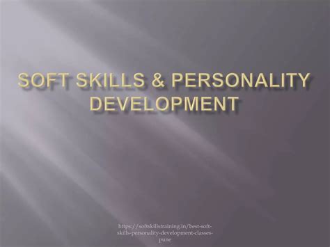 Soft Skills And Personality Development Ppt