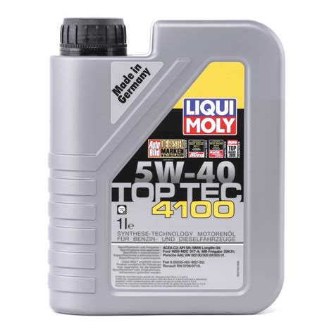 Olej Silnikowy LIQUI MOLY Top Tec 4100 5W40 1l 3700 AUTODOC Cena I