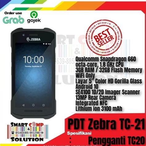 Jual Barcode Scanner Android Zebra Pdt Tc21 Tc 21 Tc 21 Mobile