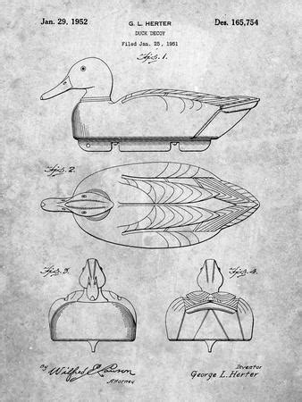 Hunting Duck Decoy Patent Art Print Cole Borders Art